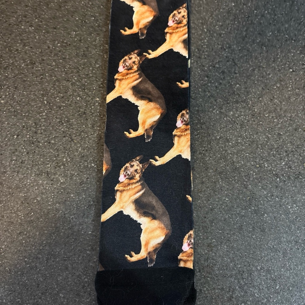 German Shepherd Themed Black Socks